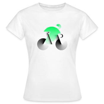 Futuristic Cyclist - Frauen T-Shirt - Weiß - Vorne - AI Model Female 172 dark (172cm)