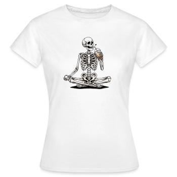 Skeleton Drinks Bubble Tea Design gothique - T-shirt Femme - blanc - Devant - AI Model Female 172 dark (172cm)