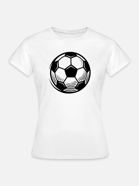 Fußball Ball Fußballverein Public Viewing - Frauen T-Shirt - Weiß