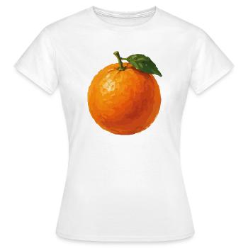 Orange frais dans le style aquarelle - T-shirt Femme - blanc - Devant - AI Model Female 172 dark (172cm)