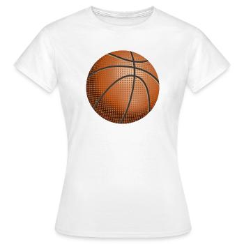 Basketball Dotted Texture - Women's T-Shirt - white - Front - AI Model Female 172 dark (172cm)