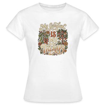Garden Therapy Retro Farmer - Frauen T-Shirt - Weiß - Vorne - AI Model Female 172 dark (172cm)