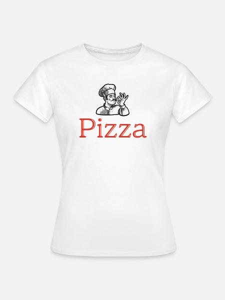 Pizza Chefkoch - Frauen T-Shirt - Weiß