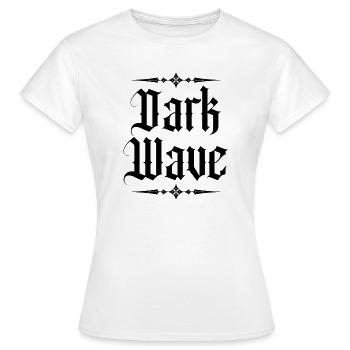 Dark Wave Gothic Typography logo - Women's T-Shirt - white - Front - AI Model Female 172 dark (172cm)