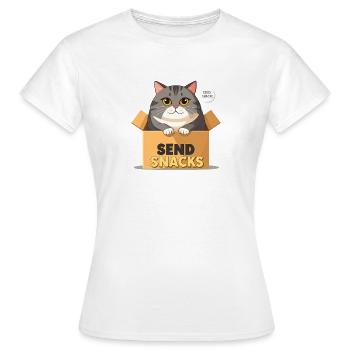 Snackbox Katze Cartoon - Frauen T-Shirt - Weiß - Vorne - AI Model Female 172 dark (172cm)