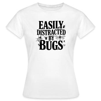 Facilement distrait par les insectes - T-shirt Femme - blanc - Devant - AI Model Female 172 dark (172cm)