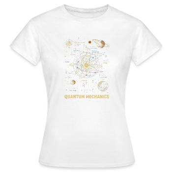Quantum Mechanics Cosmic Space Science Inspired - Frauen T-Shirt - Weiß - Vorne - AI Model Female 172 dark (172cm)