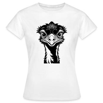 Strauß - Frauen T-Shirt - Weiß - Vorne - AI Model Female 172 dark (172cm)