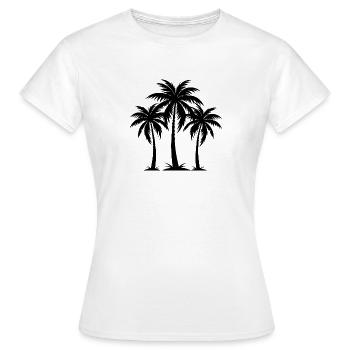 Palmier - T-shirt Femme - blanc - Devant - AI Model Female 172 dark (172cm)