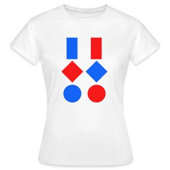 les Tables de Chartres - T-shirt Femme - blanc - Devant - AI Model Female 172 dark (172cm)