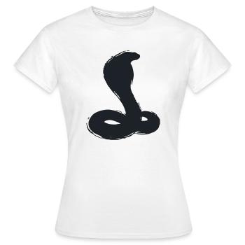 Kobra Silhouette Schlange Maskottchen eSport - Frauen T-Shirt - Weiß - Vorne - AI Model Female 172 dark (172cm)