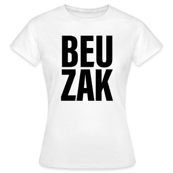 BEUZAK - Frauen T-Shirt - Weiß - Vorne - AI Model Female 172 dark (172cm)