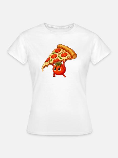 Pizzaheld Tomate - Frauen T-Shirt - Weiß