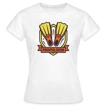 Taucherflossen Tauchen Schnorcheln Tauchschule - Frauen T-Shirt - Weiß - Vorne - AI Model Female 172 dark (172cm)