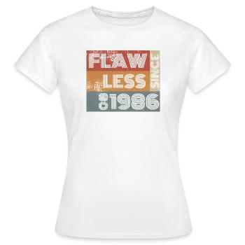 40. Geburtstag Flawless since 08/1986 - Frauen T-Shirt - Weiß - Vorne - AI Model Female 172 dark (172cm)