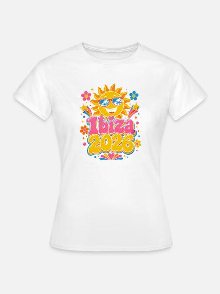 Ibiza 2026 Sonnenschein - Frauen T-Shirt - Weiß