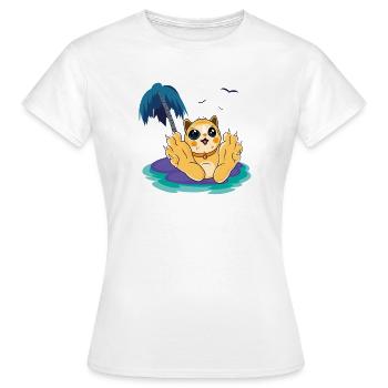 Sunlit Kitten von Palm Island - Frauen T-Shirt - Weiß - Vorne - AI Model Female 172 dark (172cm)