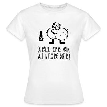 zizi - T-shirt Femme - blanc - Devant - AI Model Female 172 dark (172cm)