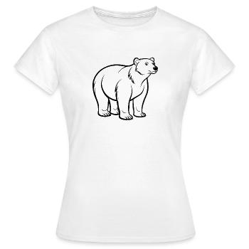 Eisbär - Frauen T-Shirt - Weiß - Vorne - AI Model Female 172 dark (172cm)