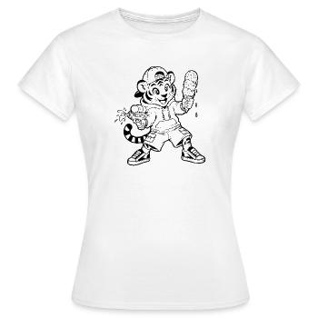 Vacances d’été de Tigerstyle - T-shirt Femme - blanc - Devant - AI Model Female 172 dark (172cm)