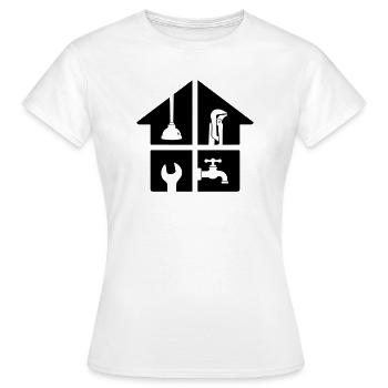 Outil de plomberie pour la maison - T-shirt Femme - blanc - Devant - AI Model Female 172 dark (172cm)