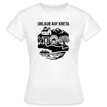 Kreta Griechenland Wahrzeichen Urlaub - Frauen T-Shirt - Weiß - Vorne - AI Model Female 172 dark (172cm)