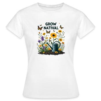 Les plantes indigènes poussent dans un jardin indigène - T-shirt Femme - blanc - Devant - AI Model Female 172 dark (172cm)