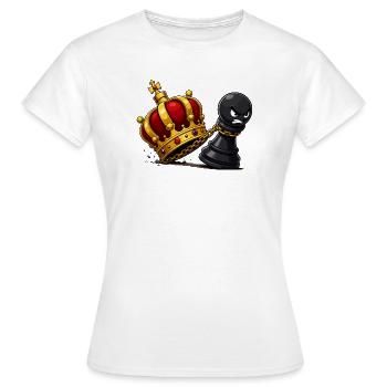 Kronenkollision König vs Bauernpion - Frauen T-Shirt - Weiß - Vorne - AI Model Female 172 dark (172cm)
