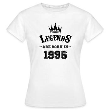 Legends Born in - Women's T-Shirt - white - Front - AI Model Female 172 dark (172cm)