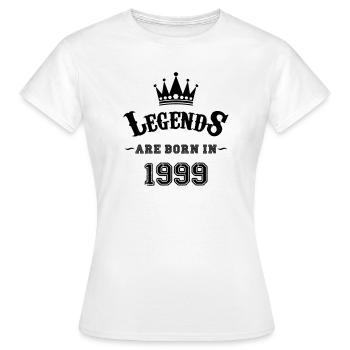 legends_born_in_1999 - Frauen T-Shirt - Weiß - Vorne - AI Model Female 172 dark (172cm)