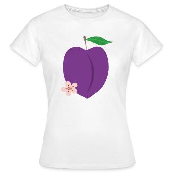 Fleur de prunier pourpre - T-shirt Femme - blanc - Devant - AI Model Female 172 dark (172cm)