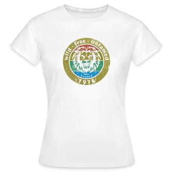 Sauvages, libres et insouptés depuis 08/1976 - T-shirt Femme - blanc - Devant - AI Model Female 172 dark (172cm)
