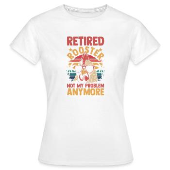 Retired Farmer Rooster Pensioner Poultry Chicken - Frauen T-Shirt - Weiß - Vorne - AI Model Female 172 dark (172cm)