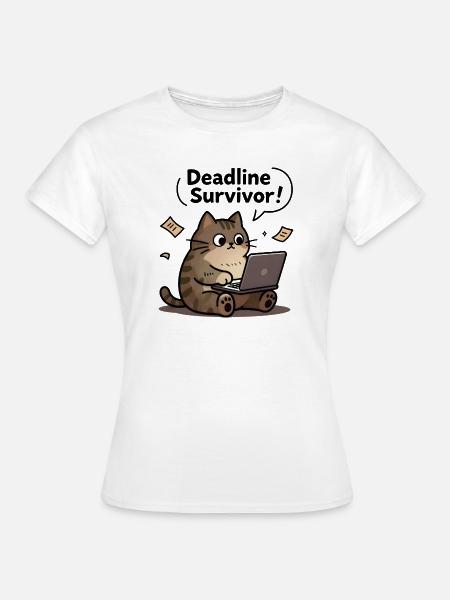Chat-Desktop-Überlebenden-Deadline - Frauen T-Shirt - Weiß