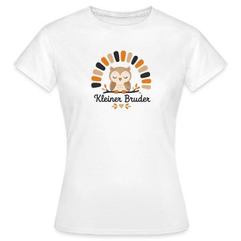 Niedliche Boho Eule | Geschwisterliebe Tiermotiv - Frauen T-Shirt - Weiß - Vorne - AI Model Female 172 dark (172cm)