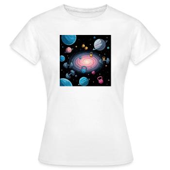Collection de dessins animés masculins GIDAGI - T-shirt Femme - blanc - Devant - AI Model Female 172 dark (172cm)