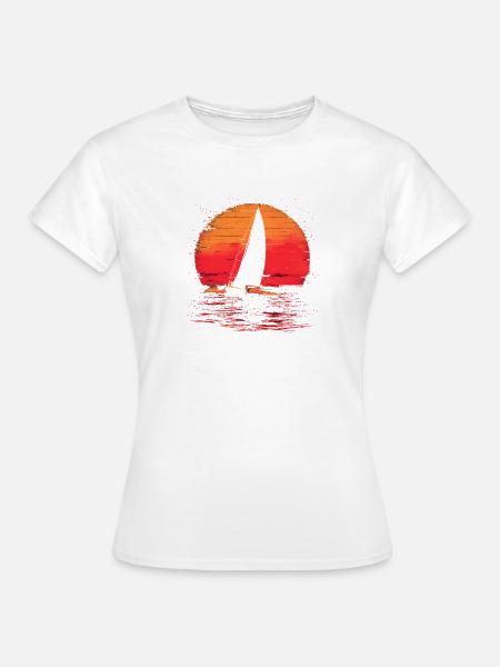 Segeln Steamwave - Frauen T-Shirt - Weiß