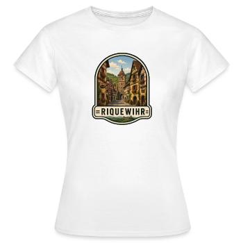 Riquewihr Frankreich Altstadt Fachwerkhäuser Kultu - Frauen T-Shirt - Weiß - Vorne - AI Model Female 172 dark (172cm)