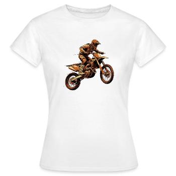 Motocross Racing dans le désert - T-shirt Femme - blanc - Devant - AI Model Female 172 dark (172cm)