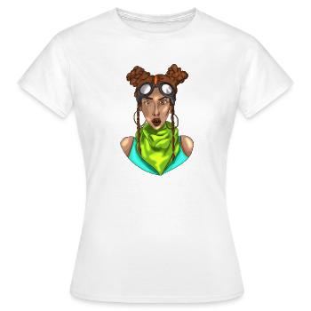 Neon goggle adventurer - Women's T-Shirt - white - Front - AI Model Female 172 dark (172cm)