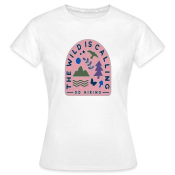 Sentier Sauvage – Zone de randonnée - T-shirt Femme - blanc - Devant - AI Model Female 172 dark (172cm)