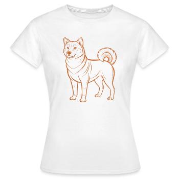 Shiba Inu-Hund - Frauen T-Shirt - Weiß - Vorne - AI Model Female 172 dark (172cm)