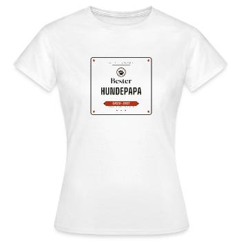 Bester Hundepapa – für Hundeliebhaber - Frauen T-Shirt - Weiß - Vorne - AI Model Female 172 dark (172cm)