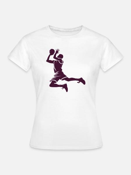 Dunk-Silhouette im Basketball - Frauen T-Shirt - Weiß