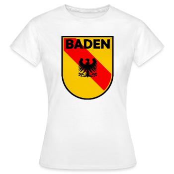 Baden Wappen Schild mit Adler - Frauen T-Shirt - Weiß - Vorne - AI Model Female 172 dark (172cm)