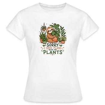 Désolé d’avoir prévu avec mon - T-shirt Femme - blanc - Devant - AI Model Female 172 dark (172cm)