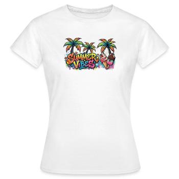 Summer Vibes - Frauen T-Shirt - Weiß - Vorne - AI Model Female 172 dark (172cm)