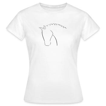 Pferd - Frauen T-Shirt - Weiß - Vorne - AI Model Female 172 dark (172cm)