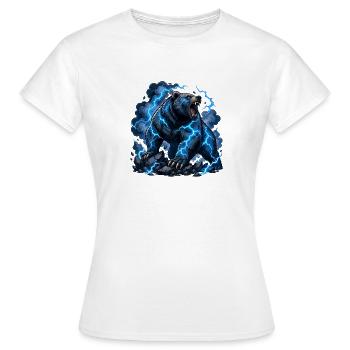Lightning Bear in Thunderstorm - Women's T-Shirt - white - Front - AI Model Female 172 dark (172cm)