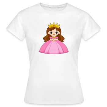 Petite Princesse en robe rose – Mignonne bande dessinée - T-shirt Femme - blanc - Devant - AI Model Female 172 dark (172cm)
